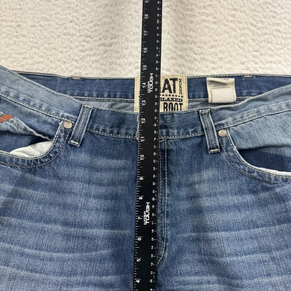 Ariat M2 Bootcut Jeans Mens 42x34 Blue Denim 5 Pockets High Rise Relaxed Fit